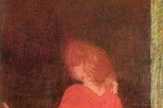 34 Femme en rouge, dos a la Fenetre By Edouard Vuillard 1890-91 National Museum of Fine Arts MNBA Buenos Aires